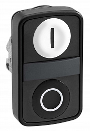 Головка кнопки двойная с маркировкой чер zb4ba71217 Schneider Electric. Вид 1