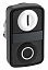 Головка кнопки двойная с маркировкой чер zb4ba71217 Schneider Electric. Вид 1.