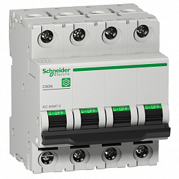 Автоматический выключатель C60N 4-полюсный 6A D Schneider Electric. Вид 1