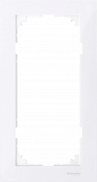 Рамка 2-постовая, sm б/перегородки, (бриллиантовый белый) Merten M-Pure Schneider Electric. Вид 1