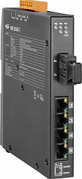 5-портовый неуправляемый коммутатор: 4х10/100 BaseT(X), 1х100BaseFX, металлический корпус ICP DAS. Вид 1