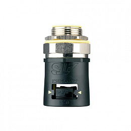 AT13/M12/SA/BLY Фитинг Adaptalok ATS AT, прямой, нейлон/никелир. латунь/эластомер, черный/желтый, резьба M12, Ø13, AT13/M12/SA/BLY (50шт) ABB. Вид 1