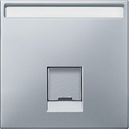 Центральная плата для розетки se 1пост, RJ45, sd (алюминий) Merten Schneider Electric. Вид 1