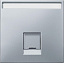 Центральная плата для розетки se 1пост, RJ45, sd (алюминий) Merten Schneider Electric. Вид 1.