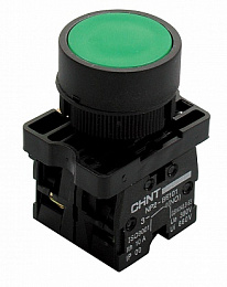 NP8-10BN/1 Кнопка управления без подсветки белая 1НО IP65 CHINT. Вид 1