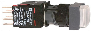 Кнопка 16мм 12-24в белая с подсветкой xb6ce1b5b Schneider Electric. Вид 1