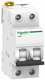 iK60N 2P 1A Автоматический выключатель 2-полюсный, 1А, 6kA (хар-ка C) Schneider Electric. Вид 1