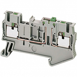 Клем втыч.разъеденит нож тип, 2тчк, 2,5мм,серый Schneider Electric. Вид 1