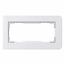 Рамка 2-постовая (белый глянцевый) E3 Gira. Вид 1