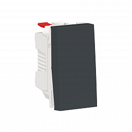 Переключатель 1-клавишный, сх. 6, 10 ax, 250 в, 1 модуль (антрацит) Unica Modular Schneider Electric. Вид 1