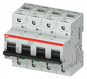S804PV-SP63 Автоматический выключатель 4-полюсный, 63А, 5kA (хар-ка SP) ABB. Вид 1