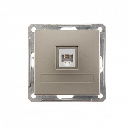Розетка телефонная RJ11, 160В, 1А, механизм (шампань) Wessen 59 Systeme Electric. Вид 1