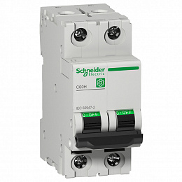Автоматический выключатель C60H 2-полюсный 32A B Schneider Electric. Вид 1