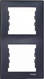 Рамка 2-постовая вертикальная (графит) Sedna Schneider Electric. Вид 1