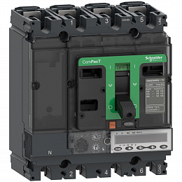 NSX250R 4P MIC.5.2E 100 Автоматический выключатель 4-полюсный, 100А,200kA Schneider Electric. Вид 1