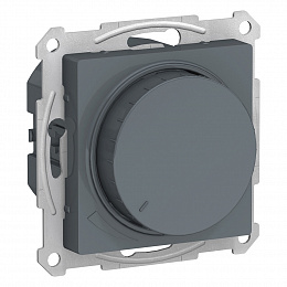 Светорегулятор поротно-нажимной, LED, RC, 400Вт, мех., (грифель) AtlasDesign Systeme Electric. Вид 1