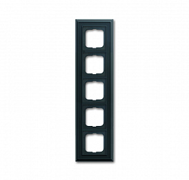 1725-831-500 Рамка 5-постовая, серия Династия, антрацит ABB. Вид 1