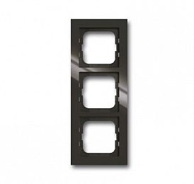 1723-295-500 Рамка 3-постовая, серия axcent, цвет ch?teau-black ABB. Вид 1