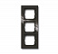 1723-295-500 Рамка 3-постовая, серия axcent, цвет ch?teau-black ABB. Вид 1.