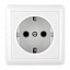 Розетка 2К+З, О/У, 250В, 16А (белый) Хит Systeme Electric. Вид 1.