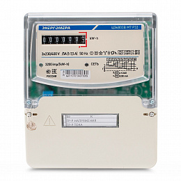ЦЭ6803В 1 230В 5-60А 3ф.4пр.М7 Р32 Счётчик 3-фазный, 1-тариф., 4-проводн., 5-60А, кл.т.1, М7, DIN Энергомера. Вид 1