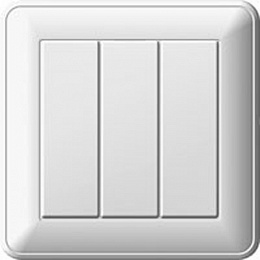 Выключатель 3-клавишный 16А 250В (белый)(в сборе) Wessen 59 Schneider Electric. Вид 1