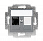 5014H-A61017 69W Розетка компьютерная RJ45 кат.6+заглушка, Levit, сталь ABB. Вид 1.