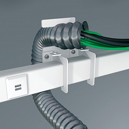Крепление гофротрубы к шинопроводу Schneider Electric. Вид 1
