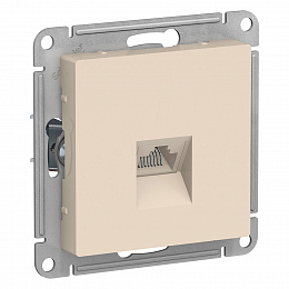 Розетка компьютерная RJ45, кат.5E, механизм (бежевый) Atlas Design Systeme Electric. Вид 1