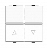 N2244.1 BL Механизм выключателя жалюзи клавишный, с фиксацией, 2-модульный, серия Zenit, цвет альпийский белый ABB