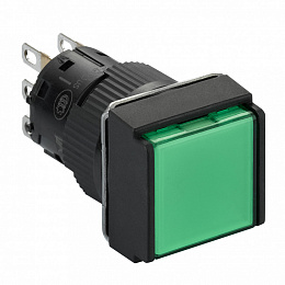 Кн. с подс.,16мм, зелен., 24в,xb6ecw3b1p Schneider Electric. Вид 1