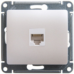 Розетка одиночная 1DB, TV (перламутр) Glossa Systeme Electric. Вид 1