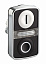Головка кнопки двойная с маркировк + led zb4bw7a1721 Schneider Electric. Вид 1.
