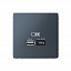 Розетка USB, A + тип-C 45Вт высокоскор.заряд. QC, PD, механизм (грифель) ARTGALLERY Systeme Electric. Вид 1.