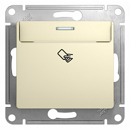 Выключатель карточный, сх.6, механизм (бежевый) Glossa Systeme Electric. Вид 1