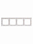 2514-94-507 Рамка 4-постовая с декоративной накладкой (альпийский белый) Basic 55 ABB. Вид 3.