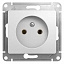 Розетка без заземления 16А, механизм, (белый) Glossa Systeme Electric. Вид 1.