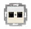 5014H-A61018 17W Розетка компьютерная, 2хRJ45 кат.6, Levit, слоновая кость ABB. Вид 1.