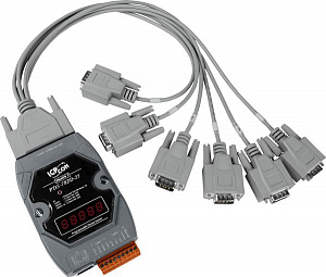 Программируемый Ethernet сервер последовательных интерфейсов, 7xRS-232, 1xRS-485, 7 - сегментный индикатор ICP DAS. Вид 1