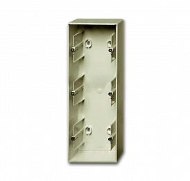 1703-93-507 Коробка для открытого монтажа, 3-постовая, серия Basic 55, цвет шампань ABB. Вид 1
