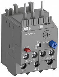 T16-2.3 Тепловое реле 1,7-2,3А для контакторов типа B6, B7, AS ABB. Вид 1