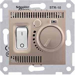 Термостат для теплого пола, 10а, 230В (титан) Sedna Schneider Electric. Вид 1