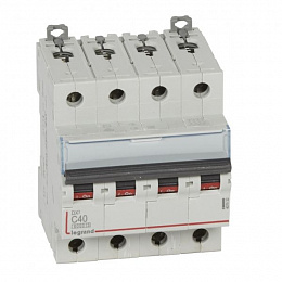 DX3 Автоматический выключатель 4-полюсный 40A 10kA (хар-ка C) Legrand. Вид 1