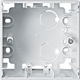 Корпус для открытого монтажа, 1-постовый, sm (полярный белый) Merten Schneider Electric. Вид 1