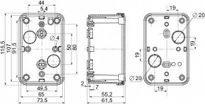 Коробка IP66 пластик105х65х55 Schneider Electric. Вид 1