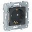 Розетка с заземлением, со шторками, винт. зажим, 16 а, 250 в (антрацит) Unica New Schneider Electric. Вид 1.