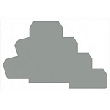 NPP3 Торцевой изолятор серый на клеммники 3-х ярусные PUK 3 Klemsan