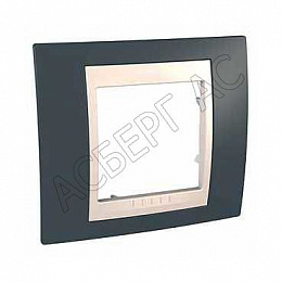 Рамка 1-постовая (серо-зеленый/бежевый) Unica Хамелеон Schneider Electric. Вид 1