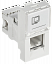 РКИ-10-00-П Розетка информационная RJ-45 UTP кат.5e (на 1 модуль) белая IEK. Вид 1.
