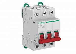 Рубильник 3-полюсный, 63A Systeme9 Systeme Electric. Вид 1